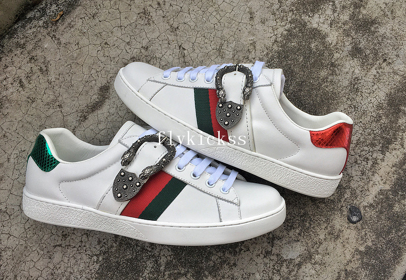 GC Ace Embroidered Sneaker Snake White